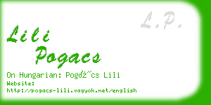 lili pogacs business card